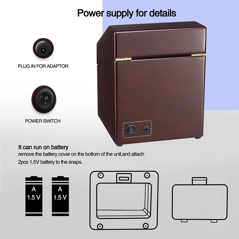 Автоматический деревянный 2 слота часы Winder Box чехол для хранения с фортепиано