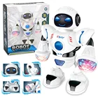 Танцующий умный космический робот, сверкающий музыкальный робот, электрический портативный умный сверкающий музыкальный робот, блестящие развивающие игрушки