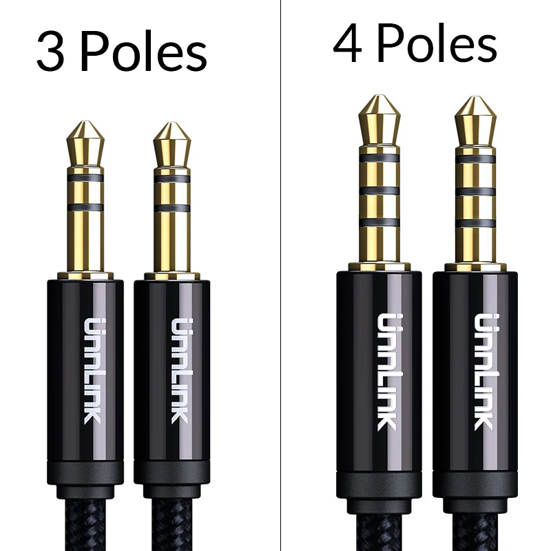 Unnlink HIFI 3/4 Pole TRS 3 5 Jack аудио кабель Aux для автомобильных наушников гарнитура динамик