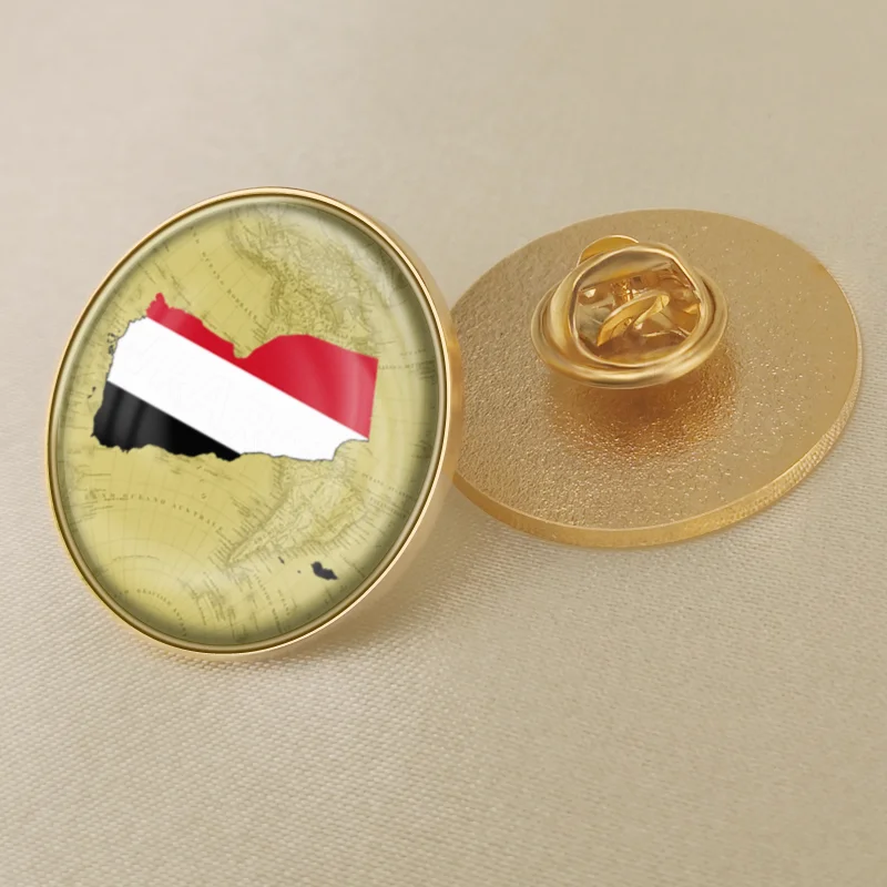 Герб Йемена Yemenese карта национальный флаг эмблема брошь значки нагрудные знаки |