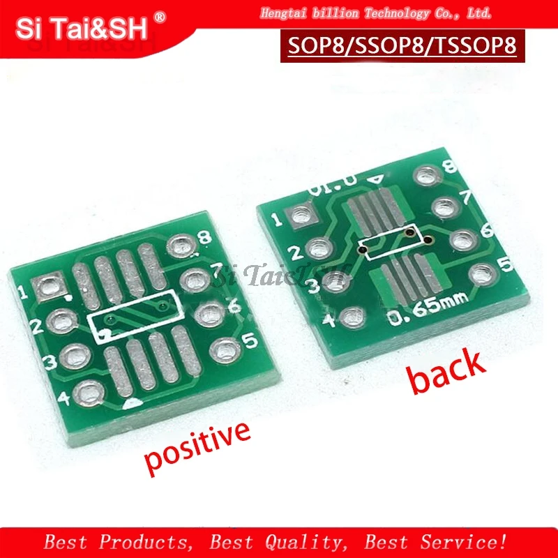 20PCS TSSOP8 SSOP8 SOP8 to DIP8 PCB SOP-8 SOP Transfer Board DIP Pin Pitch Adapter |