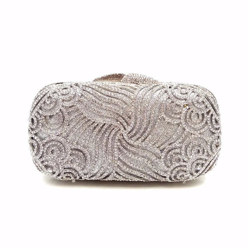 Женская вечерняя сумочка свадебная Сумка клатч со стразами и цепочкой сумки с