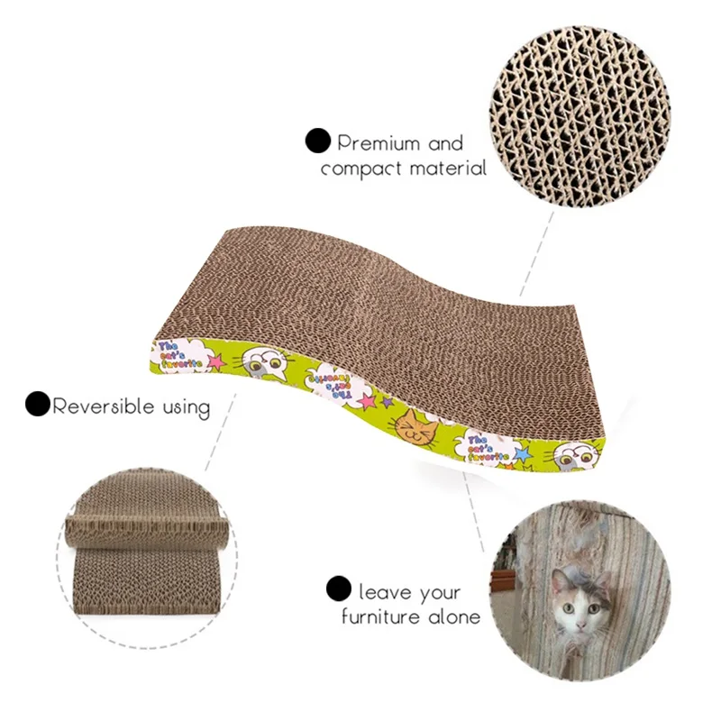 

Pet Cat Kitten Scratch Scratcher Pad Seize Catch Board Mat Catnip Bed S shape