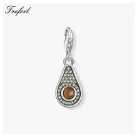 avocado charm pendant 925 sterling silver fit bracelet 2021 brand new fine jewelry fruit collection trendy cute gift for women