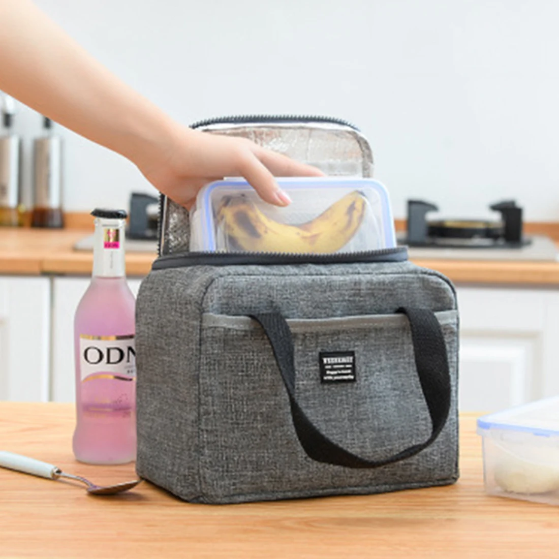 Tote Family Travel Picnic Drink Fruit Food Fresh Thermal Insulated Women Men Cooler Bento Lunch Box Bag | Багаж и сумки