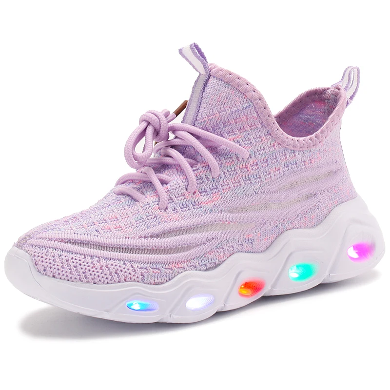 JIEMIAO Children's Led Shoes Girls Lighted Sneakers Glowing Shoes for Kid Sneakers Baby Sneakers with Luminous Sole Size 25-35