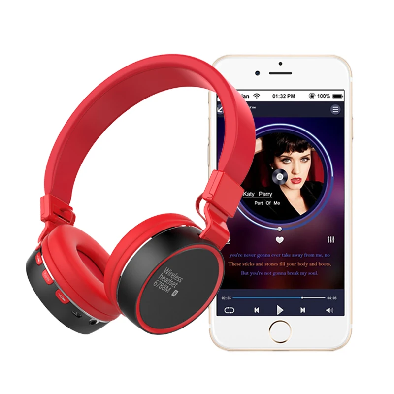 

Bluetooth 5.1 6788m Pluggable Bluetooth Headset Headphones Stand Radio Mi Wireless Headphones in Lotus Blutooth Earphone Wireles