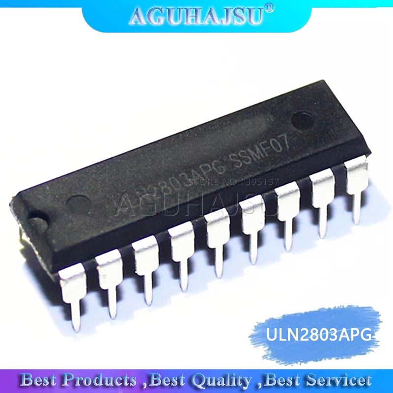 10 шт. транзисторы ULN2803APG ULN2803 ULN2803A ULN2803AP DIP-18 ULN2803AN darlton новые оригинальные |