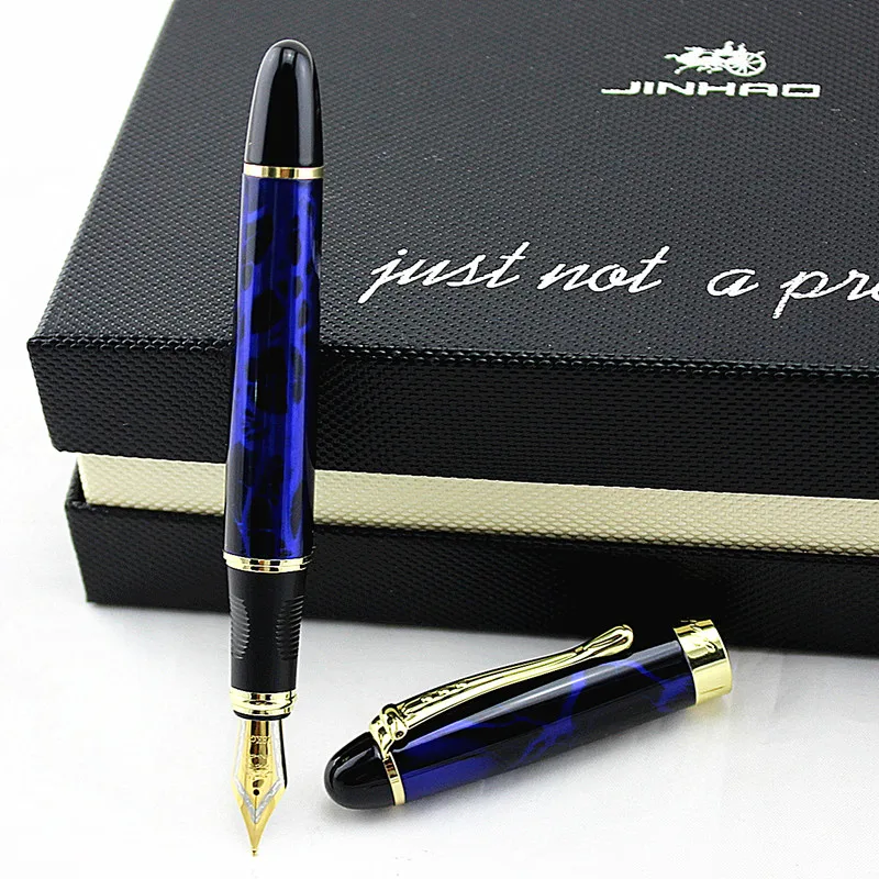 

New Arrivel Jinhao X450 Luxury Dazzle Blue Fountain Pen High Quality Metal Inking Pens for Office Supplies School Supplies