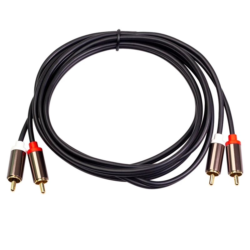 

2RCA to 2 RCA Male Gold-Plated o Cable RCA o Cable 1M Home Theater DVD TV CD Amplifier Resonance Box