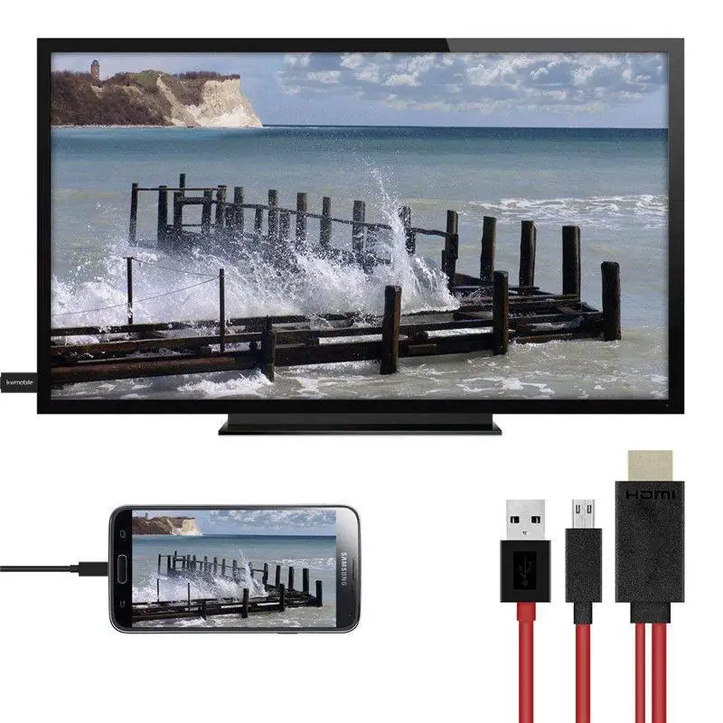 Микро USB к HDMI 1080P HD ТВ кабель адаптер для Android samsung телефонов 11PIN|Кабели HDMI| |