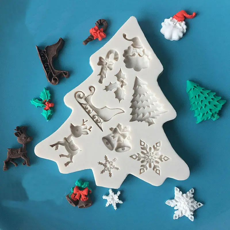 

Baking Mould Tools Fondant Mold Silicone Christmas Cake Chocolate Decorating