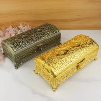 large capacity diamond inlaid antique carved jewelry treasure gift boxes bracelets earring ring necklace jewelry set box holder