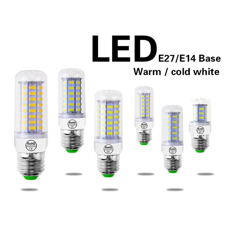 Светодиодный ная лампа Е14/Е27 SMD5730 для светильников 220 В