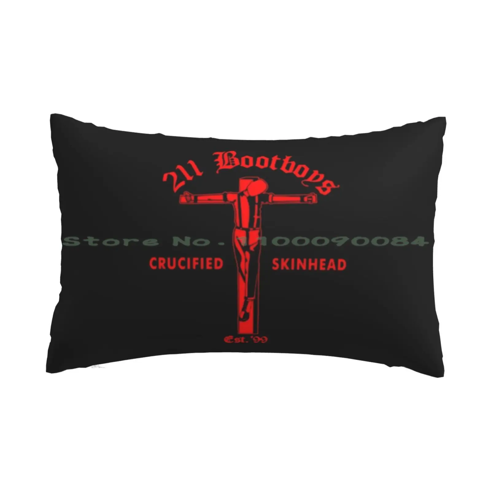 Распятая подушка в стиле панк с изображением головы лица модель 20x30 50*75 для дивана