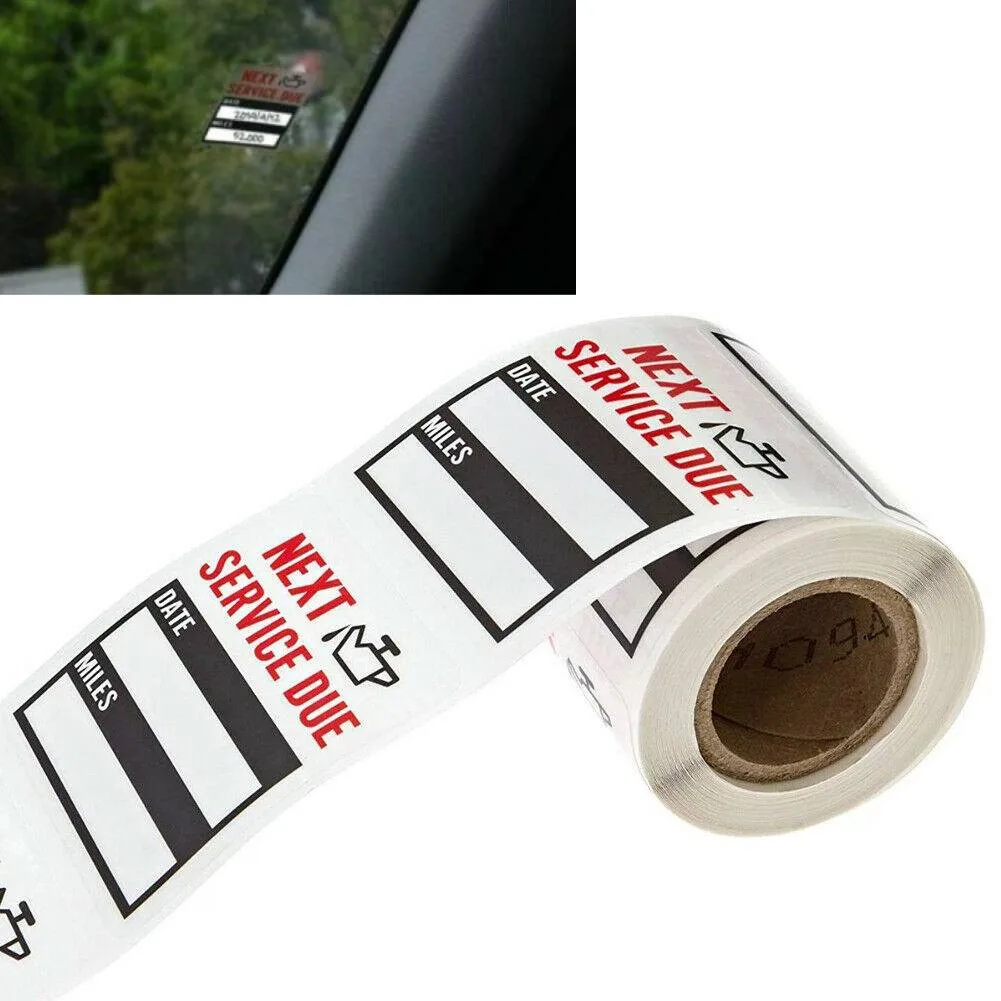 

100pcs/Roll Oil Change Service Reminder Sticker Car Decal Stickers High Quality New