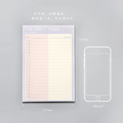 daily plan purple Записная книжка А4 дневник Bullet Journal Еженедельный ежемесячный планировщик Papelaria школьные принадлежности стационарный Органайзер расписание - Цвет: daily plan purple