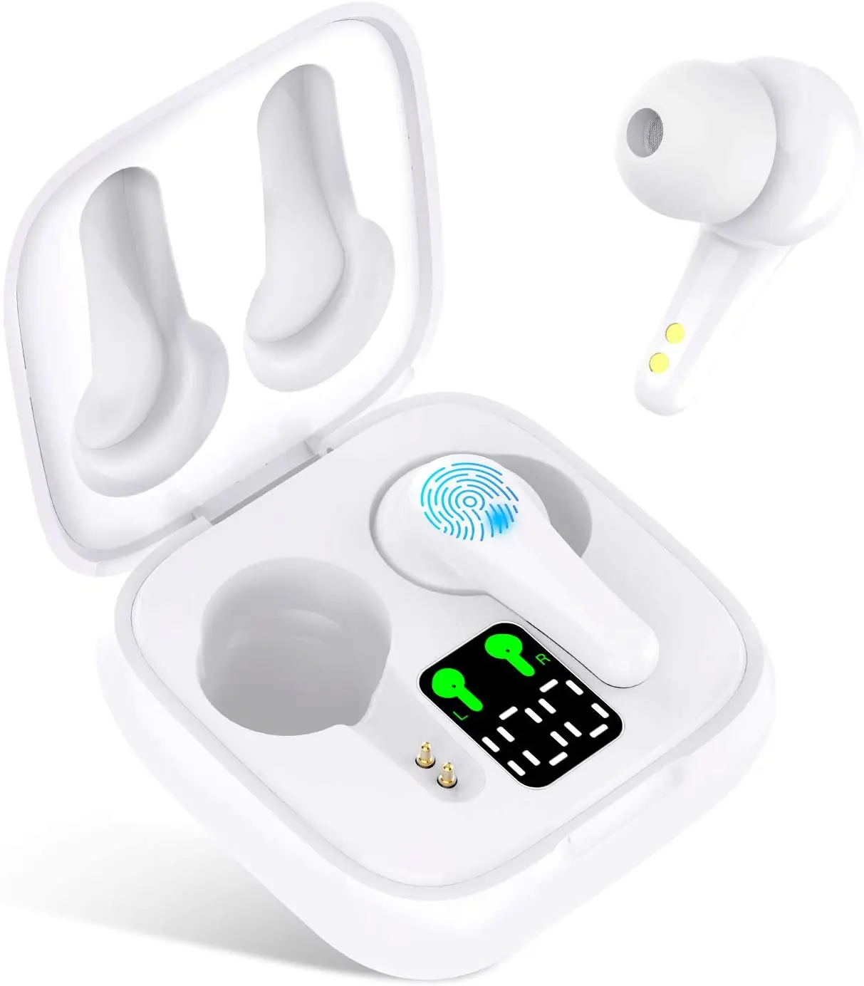 

BiFee Wireless Earbuds, [Upgraded] Bluetooth V5.2 Headphones in-Ear Stereo IPX5 Waterproof Wireless Headphones 25 Hours Playing