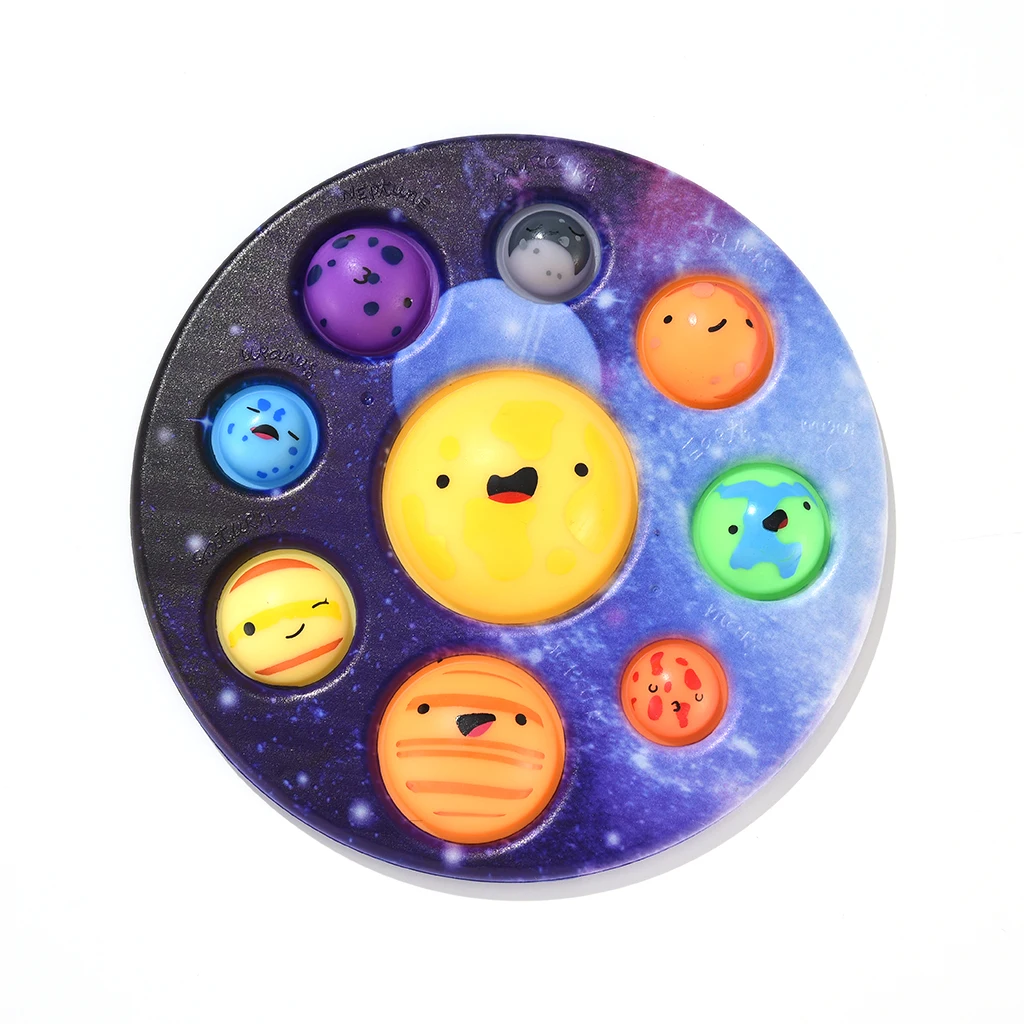 

Eight Planets Simple Dimple Fidget Sensory Toy Cute Stress Relief Antistress Board Autism Anxiety Fidget Toy For Kids New