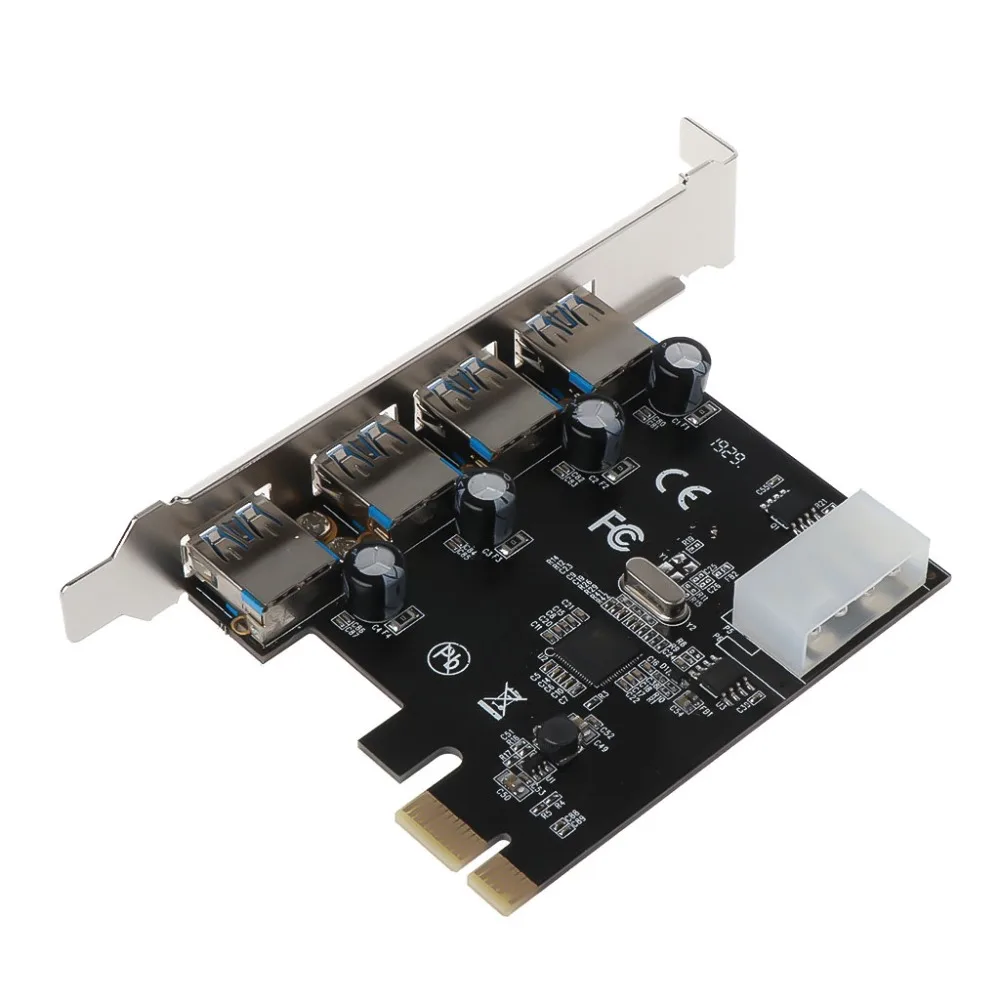 4 порта PCI-E к USB 3,0 концентратор PCI Express карта расширения адаптер 5 Гбит/с скорость для настольных компьютеров компоненты совершенно