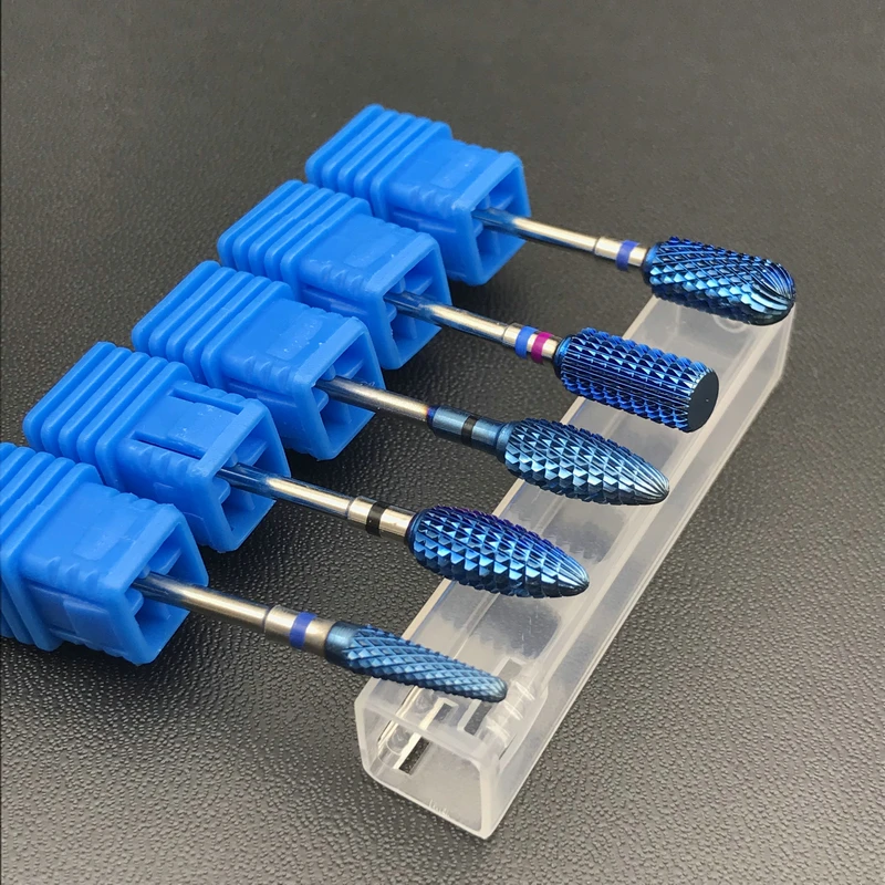 5 типов стоматологических вольфрамовых синих радужных карбидных фрез для ногтей