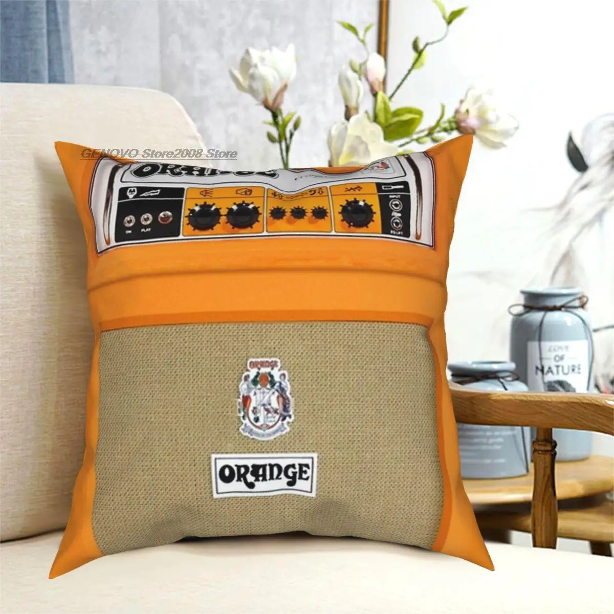 

Orange Verstärker Kissenbezug Polyester Gedruckt Dekorative Kissen Fall für Bett Kissen Abdeckung Großhandel