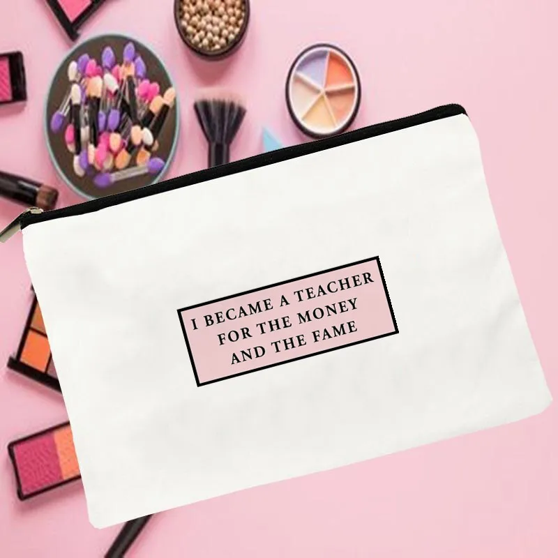 

Женская розовая косметичка с принтом the fame, Модный женский органайзер для косметики, сумка для путешествий, красочная сумка для хранения для...