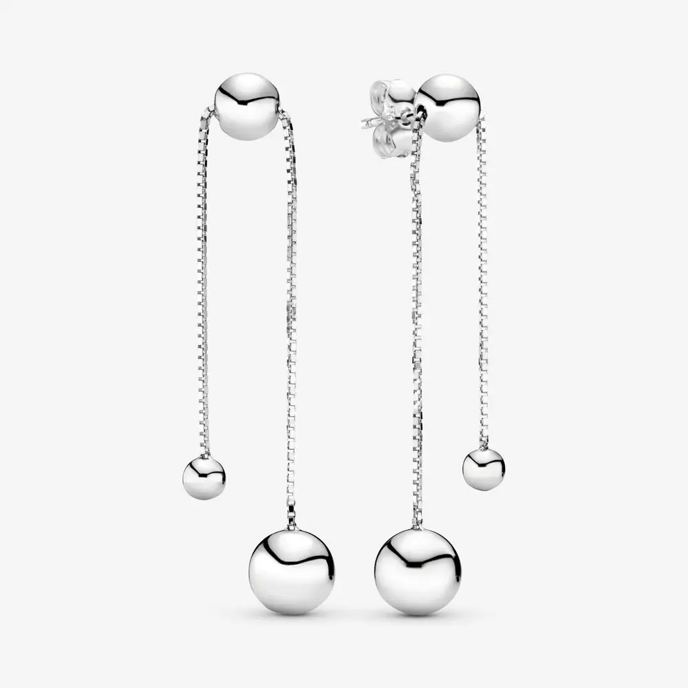 

Серьги-подвески женские из серебра 100% пробы, с бусинами