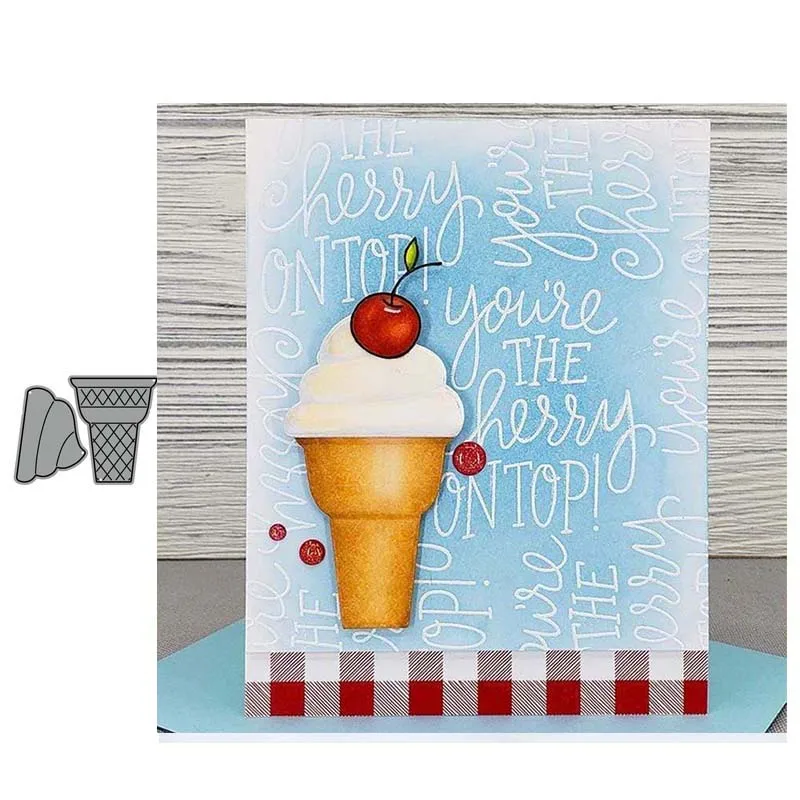

JC New Design Metal Cutting Dies Ice Cream Handmade for Scrapbooking DIY Punch Blade Make Stencil Craft Mold Mould Decoration