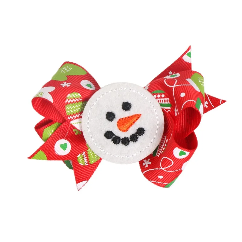 Вечерние бант заколка для волос на Рождество с бантом проектом зажимы