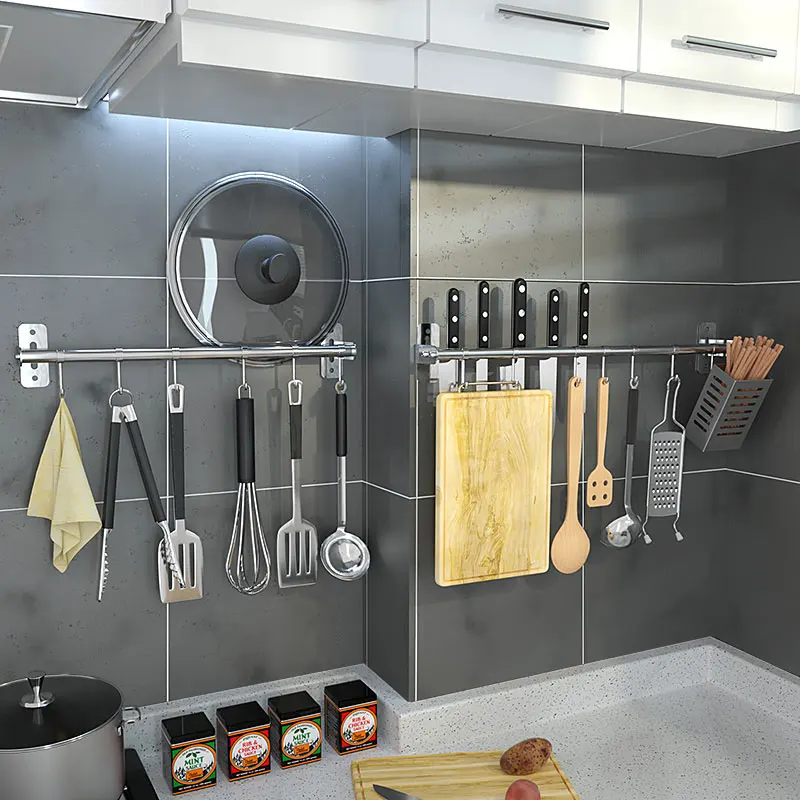 Кухня эстакады настенный посуды сушилка Подвесная подставка Нержавеющая сталь