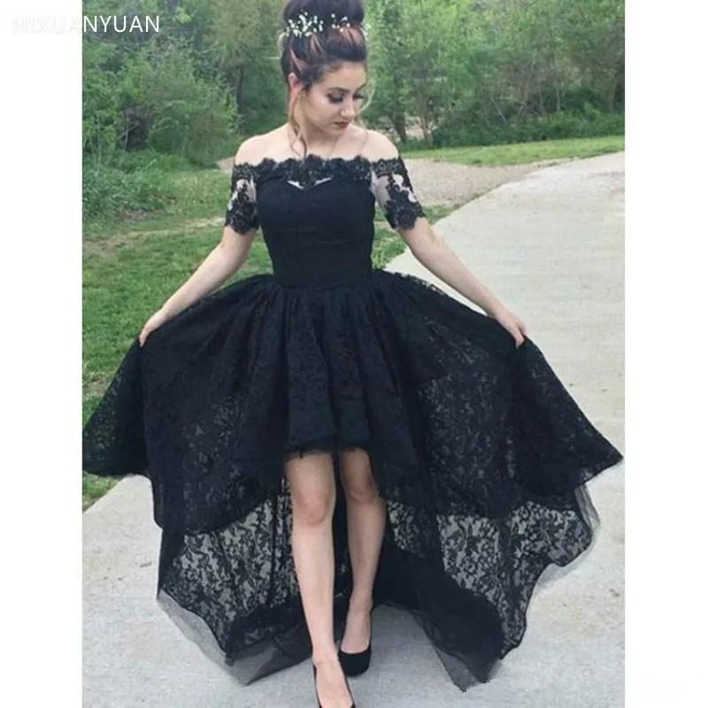 

Женское вечернее платье, черное кружевное платье с открытыми плечами и длинной спиной, для особых случаев, 2021