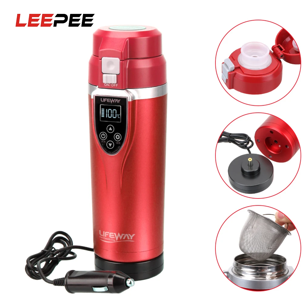 LEEPEE 350 мл портативная кружка с регулируемой температурой кипячения для кофе чая 12