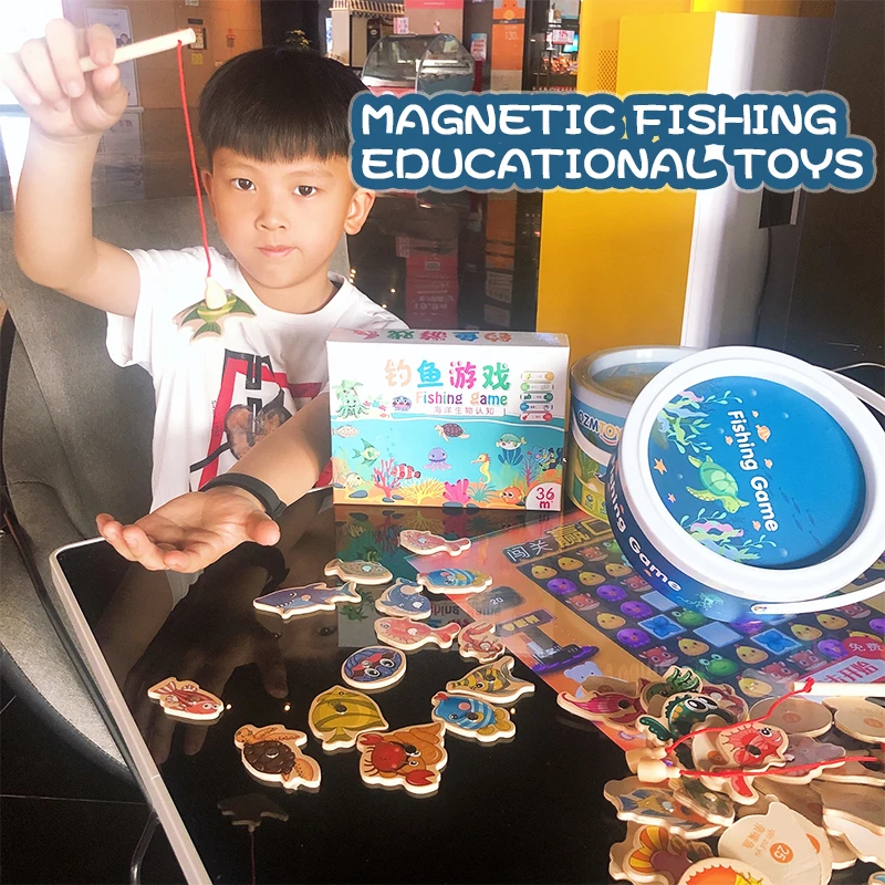 Детская Магнитная рыболовная игрушка Xibao Интерактивная настольная игра для
