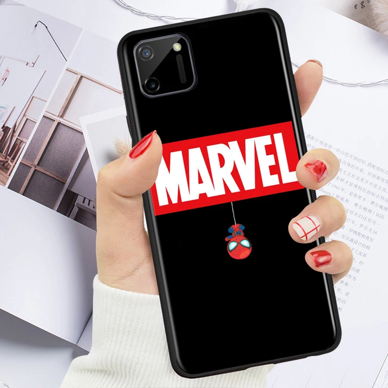 

Marvel logo cool for OPPO Realme V15 X5 X3 X50 X7 X2 C17 C11 C3 C2 7 7i 6 6S 6i 5 3 2 Pro Soft Black Phone Case