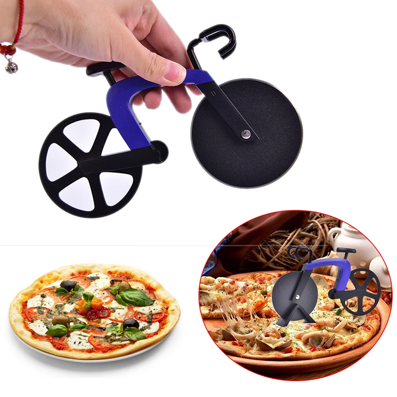1 шт. велосипед из нержавеющей стали резак для пиццы пластиковый ролик