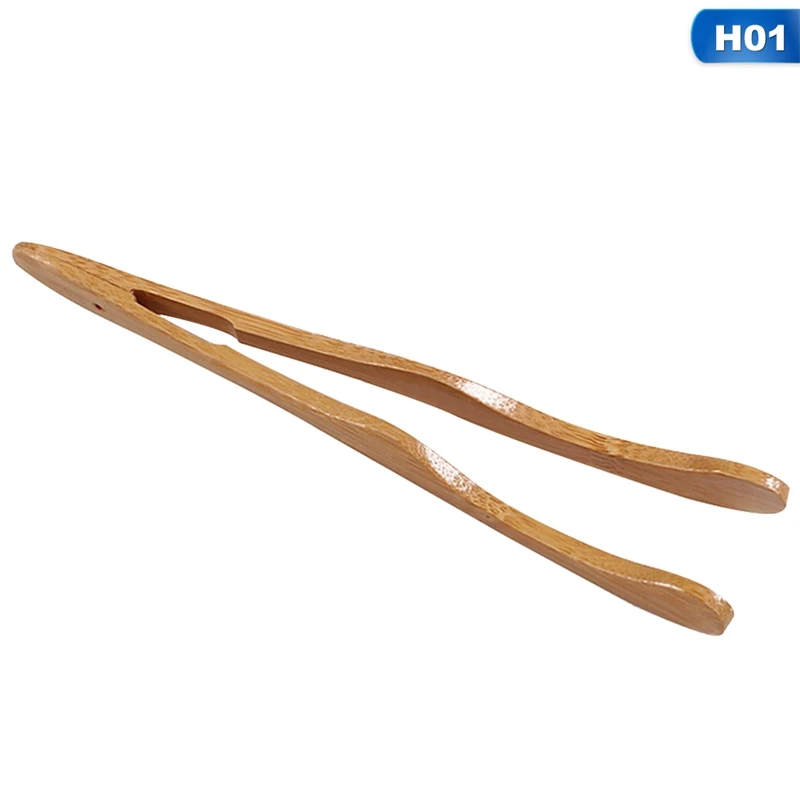 

High Quality Home Tweezer Creative Bamboo Wood Wooden Food Toast Tongs Toaster Bacon Sugar Ice Tea Leaf Tong Salad