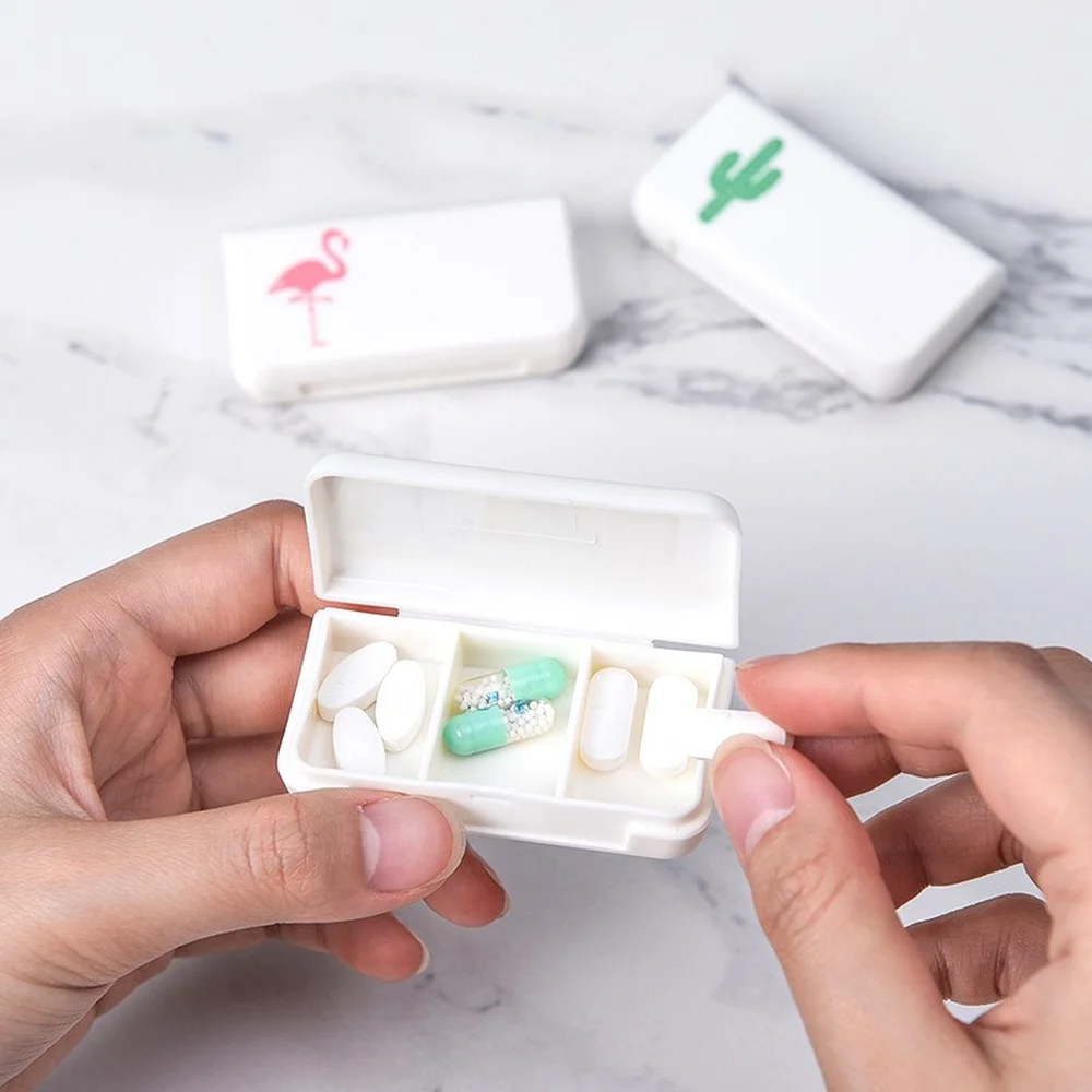 

3 Girds Mini Portable Travel Pill Box Fashion Sealed Medicine Storage Organizer Container Drug Tablet Dispenser Lattice Pill Box