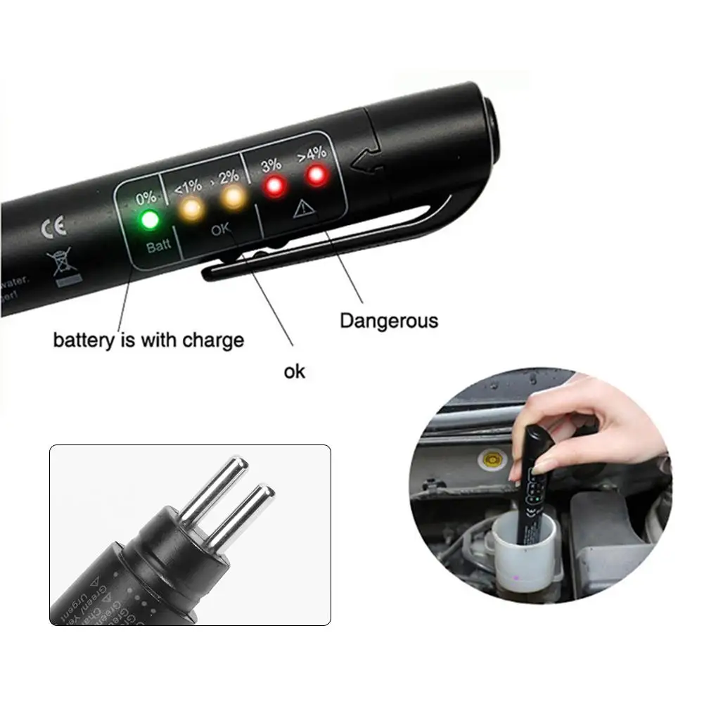 

Brake Fluid Tester Pen Universal Detector LED Oil Quality Check Pen for Car Auto Vehicle Automobile Diagnostic Tool