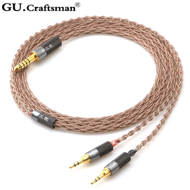 GUcraftsman 6N OCC медной проволоки HE1000 HE560 HE1000 v2 Edition X V2 HE400s 3,5 мм/4,4/2,5 мм Баланс кабель наушников обновления