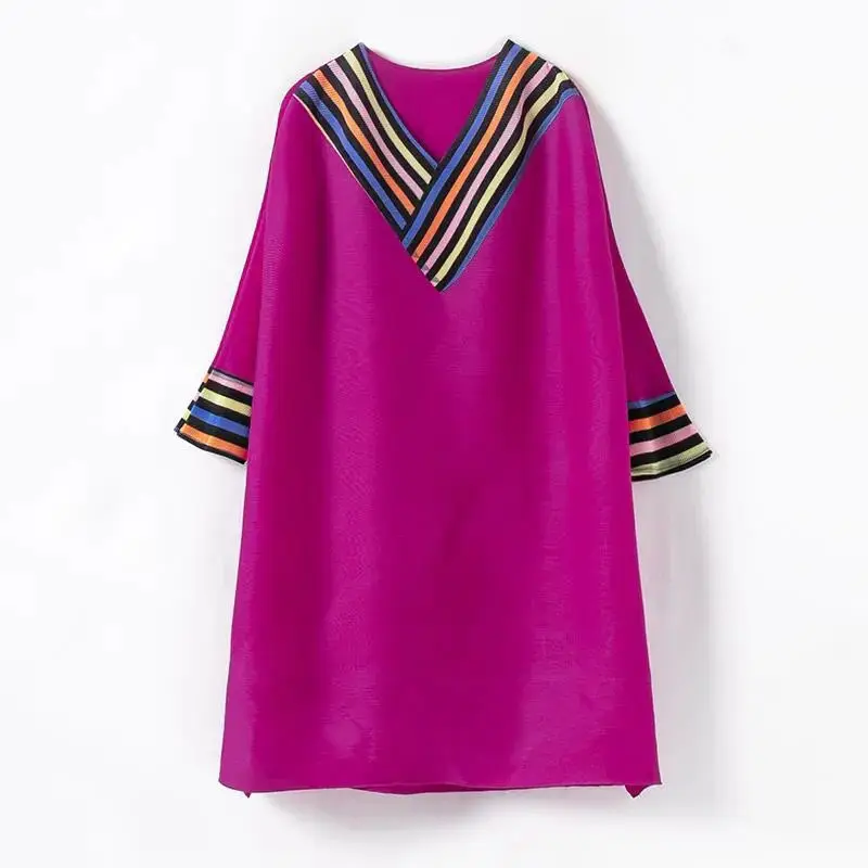 

New large size cotton dress women High-end temperament fat MM fashion age-reducing mother skirt 2021 spring female light skirt
