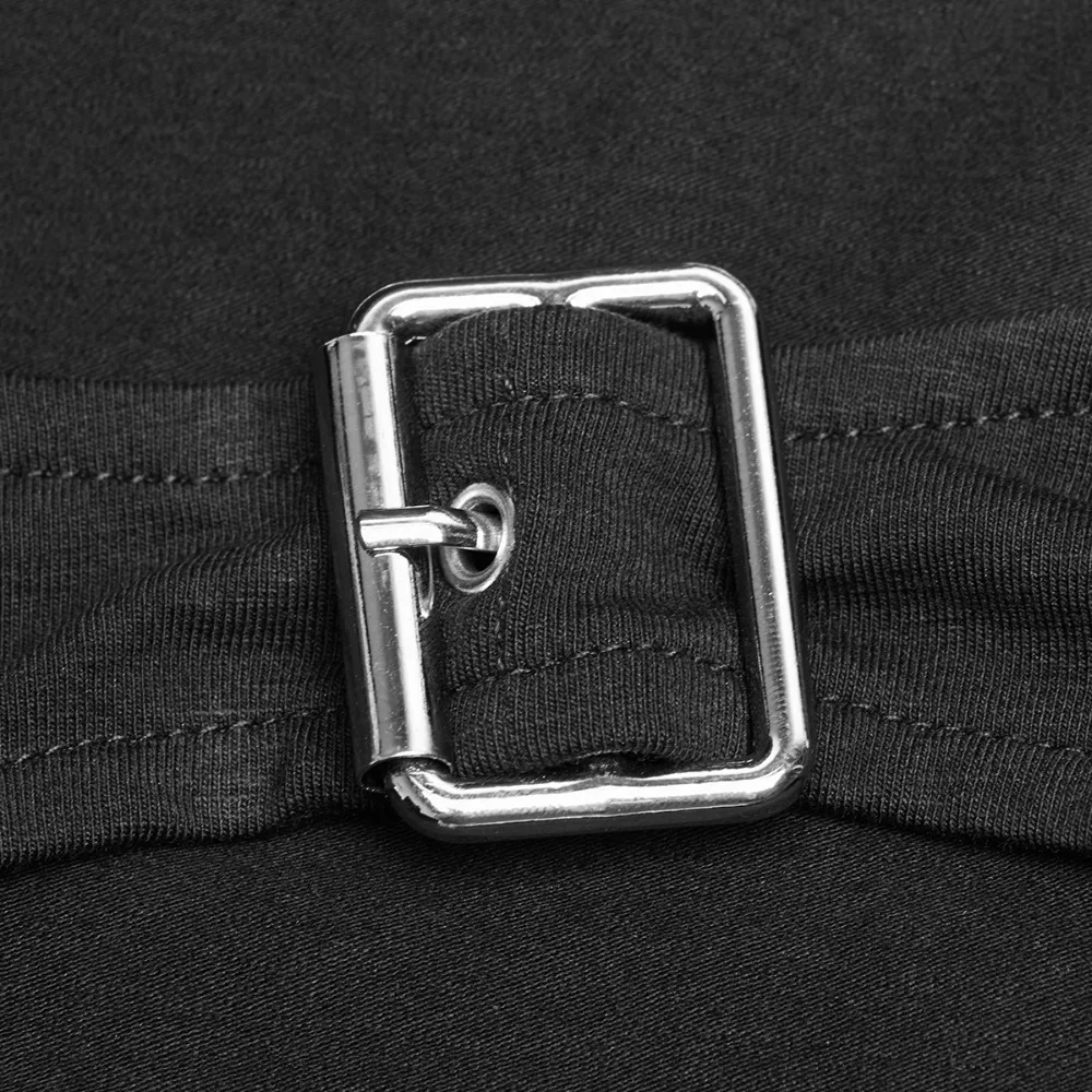 Панк рейв Новая женская обувь в стиле панк Красивый Вязаный черная футболка