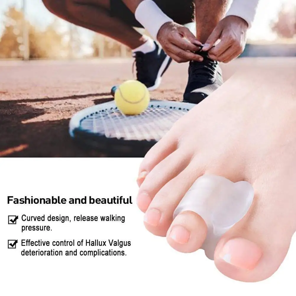 

1 Pair Silicone Gel Toe Separator Straightener Bunion Tool Relief Care Spacers Foot Hallux Corrector Valgus D0N3
