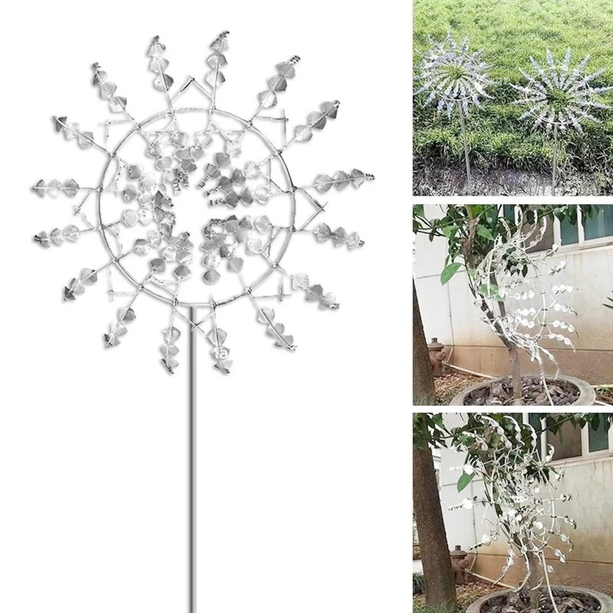 

Garden Unique and Magical Metal Windmill Wind Powered Sculptures Wind Spinner Kinetic Wind Catcher Outdoor Yard Decoration