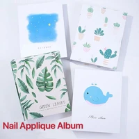 100 slots 3d nail sticker water decal collecting albums storage holder nail art display showing book container tools