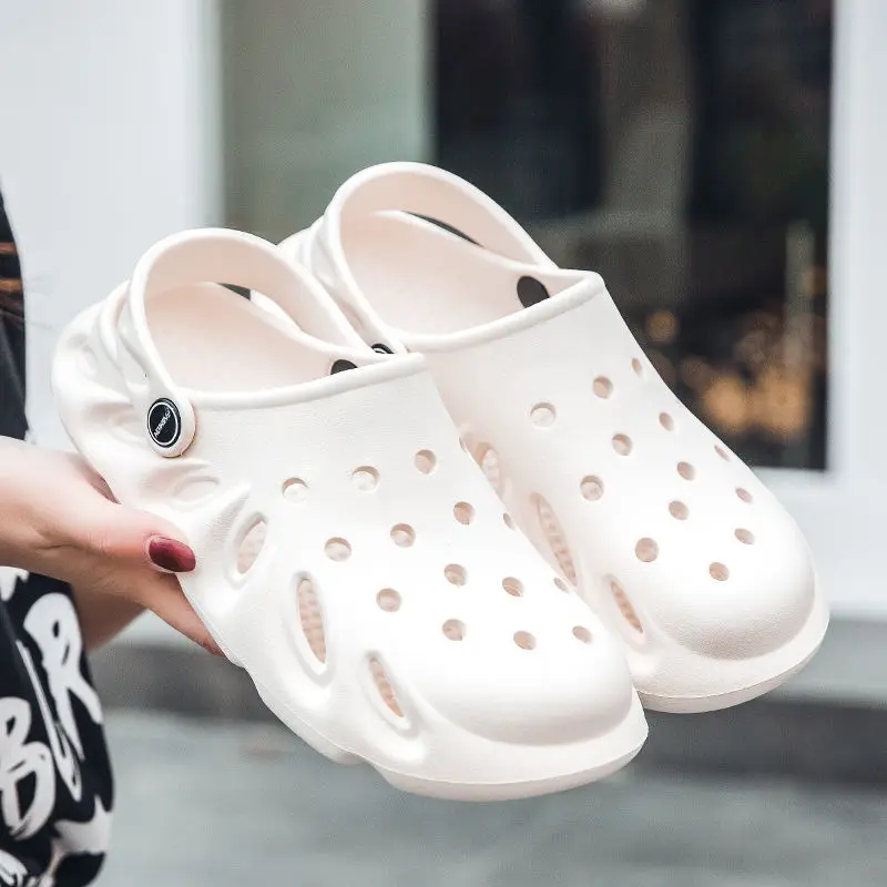 

Hot Sale Summer DIY Sandals Female Outdoor And Indoor Slippers Non-Slip Beach Sandals For Girls With Free Optional Croc Charms