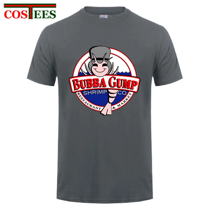 Повседневная мужская футболка Bubba Gump креветки Co 100% хлопок топ для мужчин с