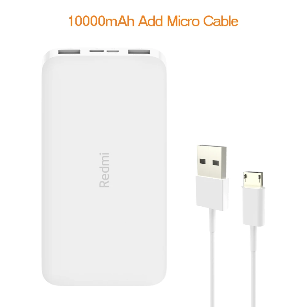 Новейший Xiaomi Redmi внешний аккумулятор 20000 мАч 18 Вт Быстрая зарядка 10000 мАч Внешний аккумулятор быстрая зарядка портативное зарядное устройство - Цвет: 10000mAh Add Micro