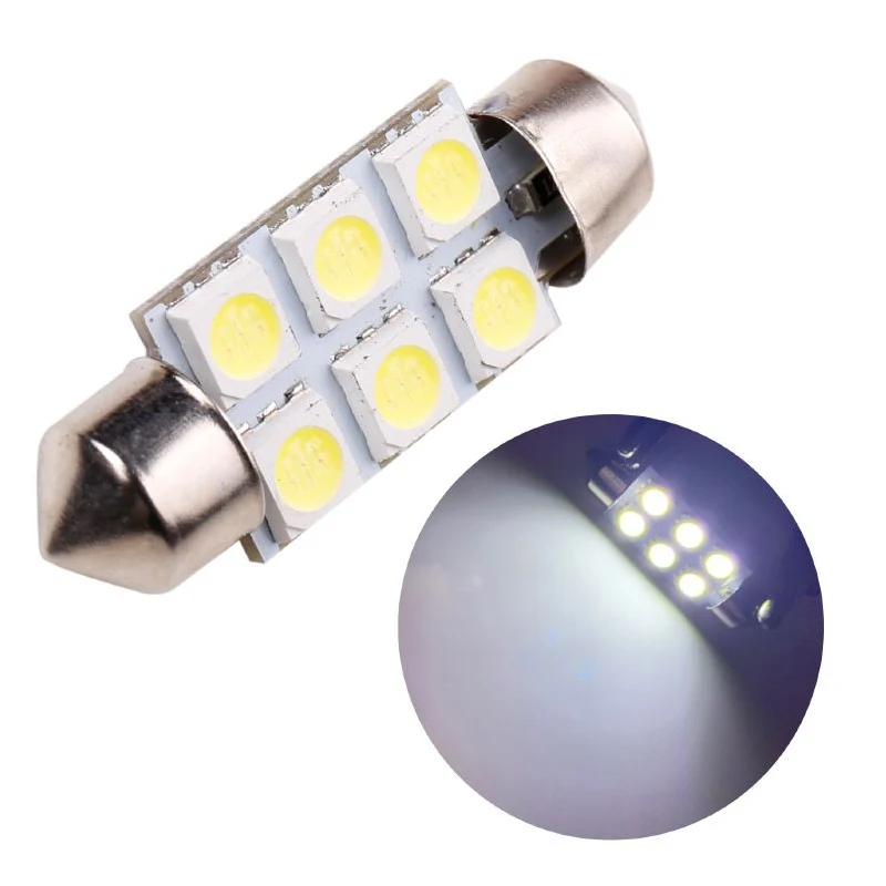 10x C5W гирлянда 5050 6 SMD светодиодный светильник футболка с принтом &quotавтомобиль&quot