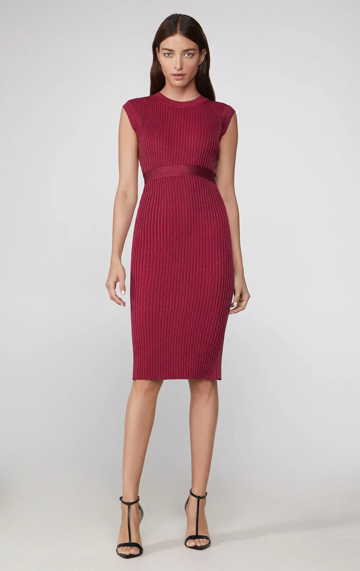 Высококачественное сексуальное женское платье без рукавов бордового цвета